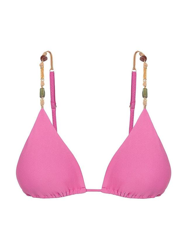 Womens Solid Kaia Triangle Parallel Bikini Top Product Image