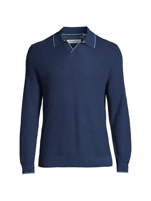 Mens Long Point Long-Sleeve Polo Shirt Product Image