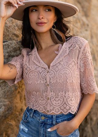 Raina Top in Desert Shell Product Image