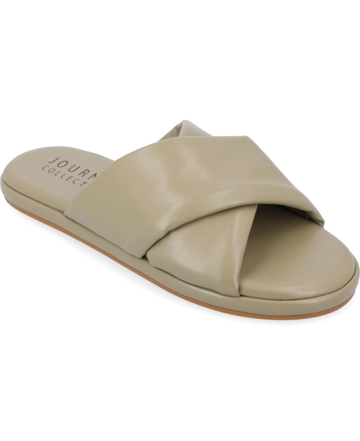 Journee Collection Womens Addilynn Puff Flat Sandals Product Image