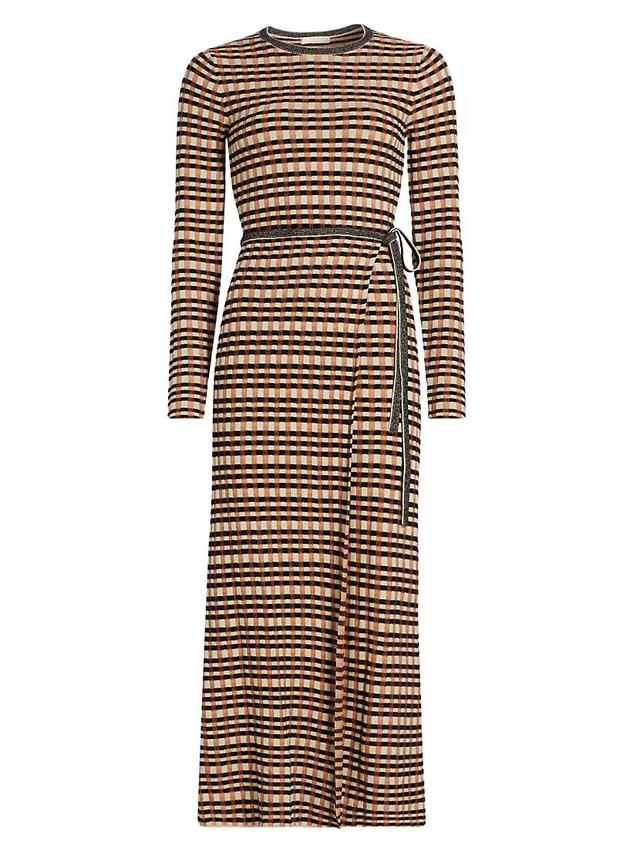 Checked Jacquard Anouk Midi Dress Product Image