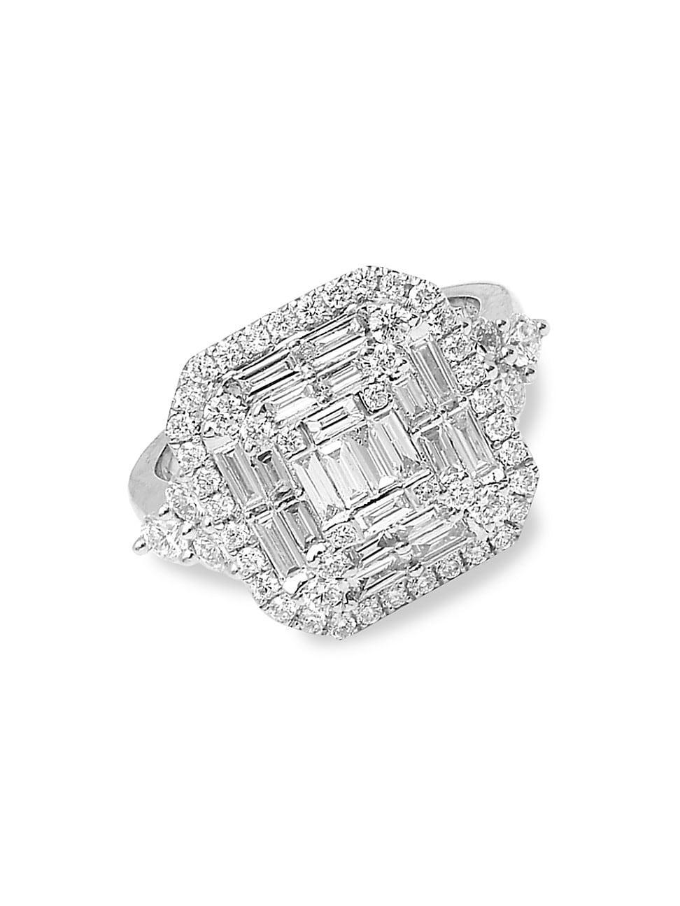 Womens Jodie 18K White Gold & Diamond Ring Product Image