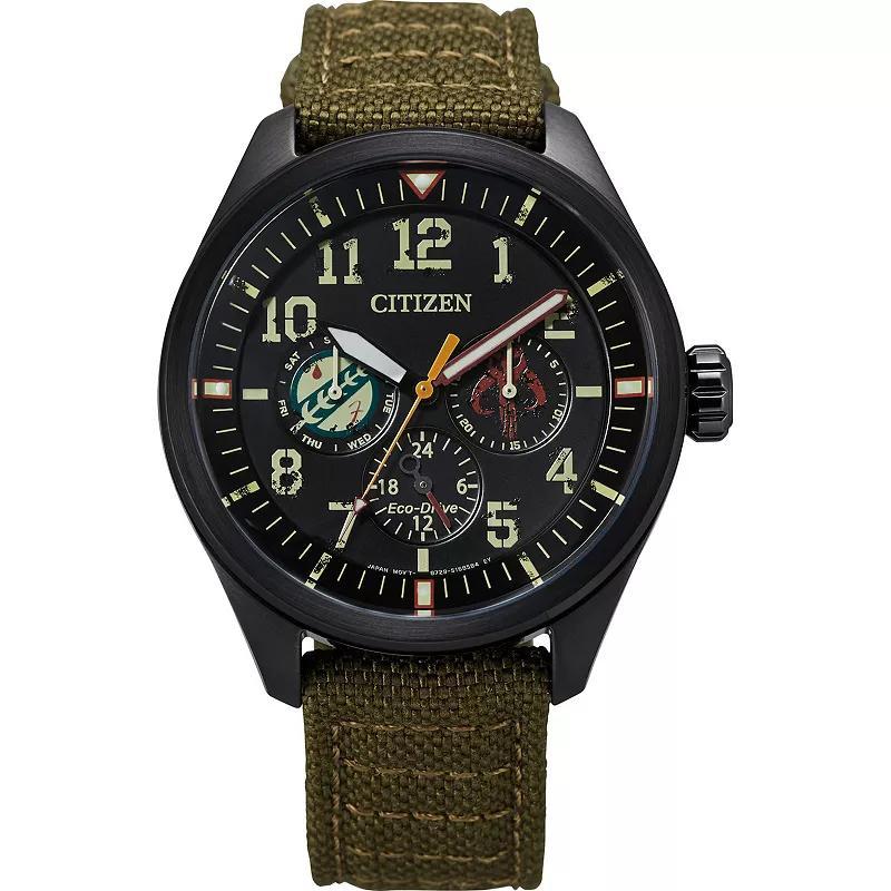 Citizen Eco-Drive Mens Star Wars Boba Fett Strap Watch Green Product Image