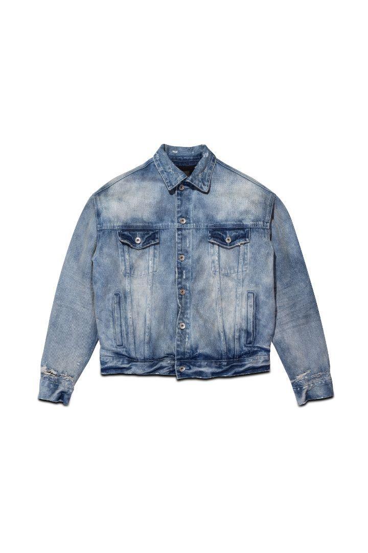 Padded Denim Jacket Male Product Image