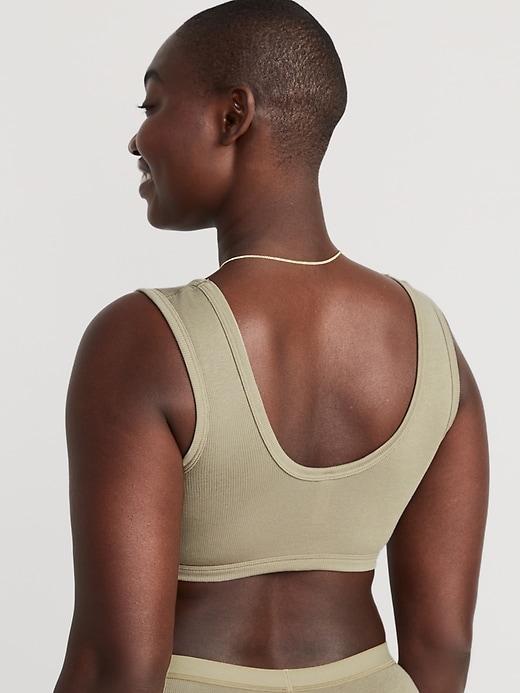 Rib-Knit Bralette Top Product Image