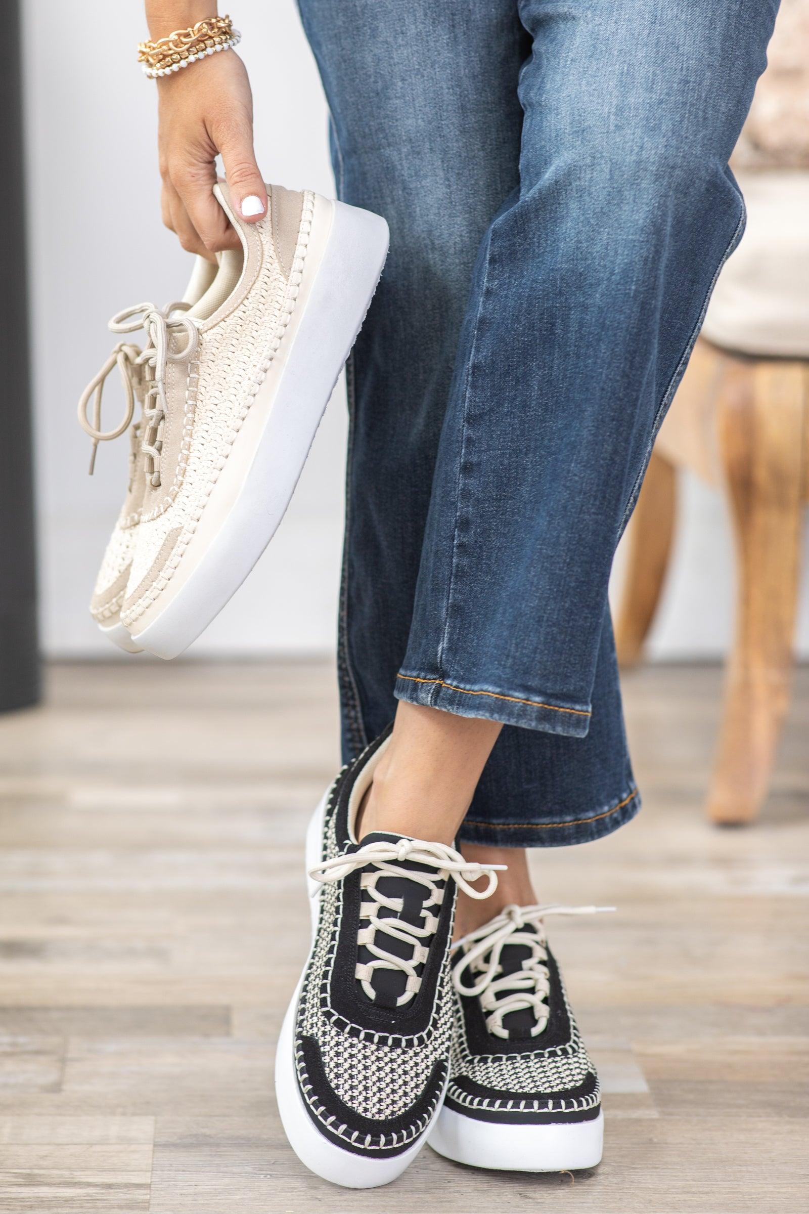 Tweed Textured Platform Sneakers Product Image