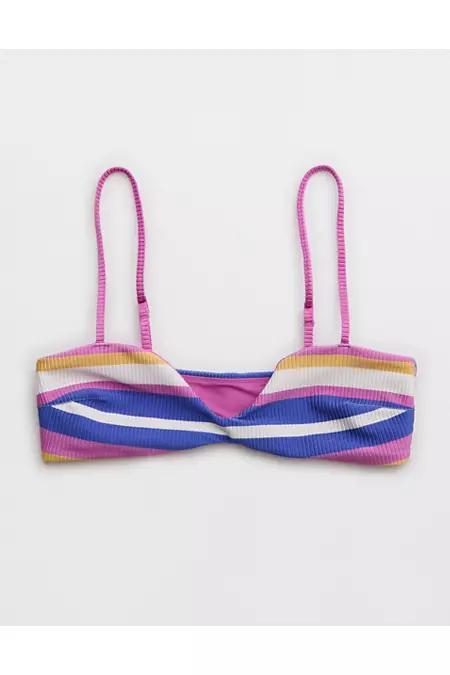 Aerie Shine Rib Bandeau Scoop Bikini Top Women's Product Image