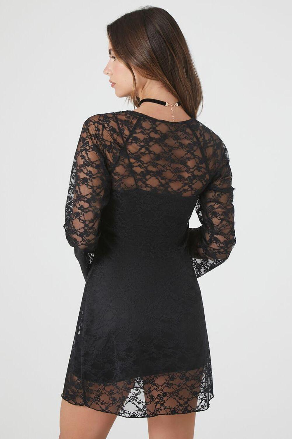 Lace Bell-Sleeve Mini Dress | Forever 21 Product Image