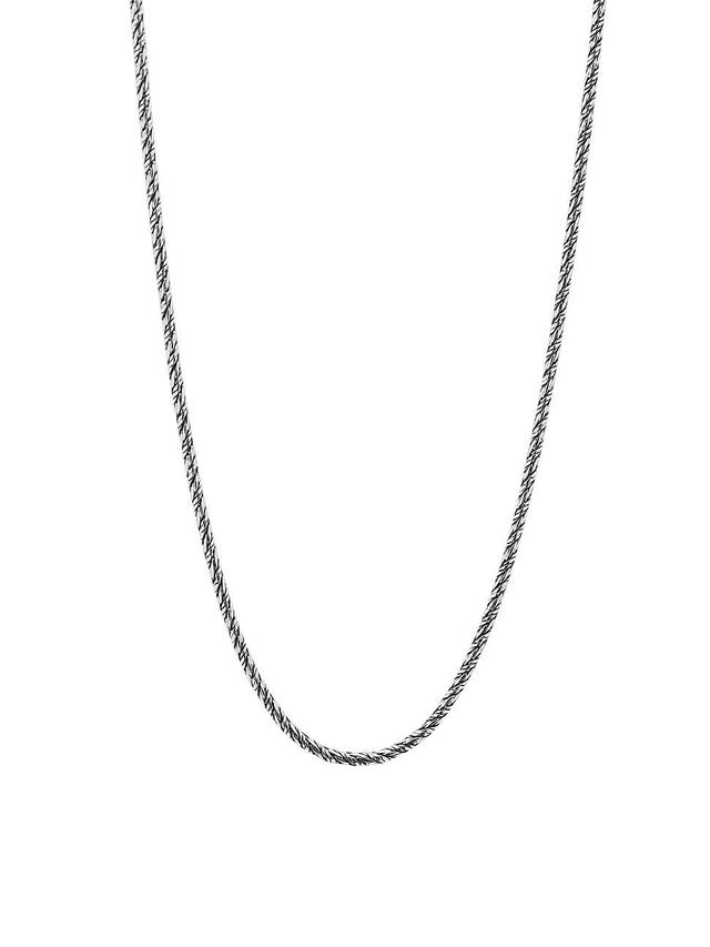 Womens Sterling Silver Woven Chain Necklace Product Image