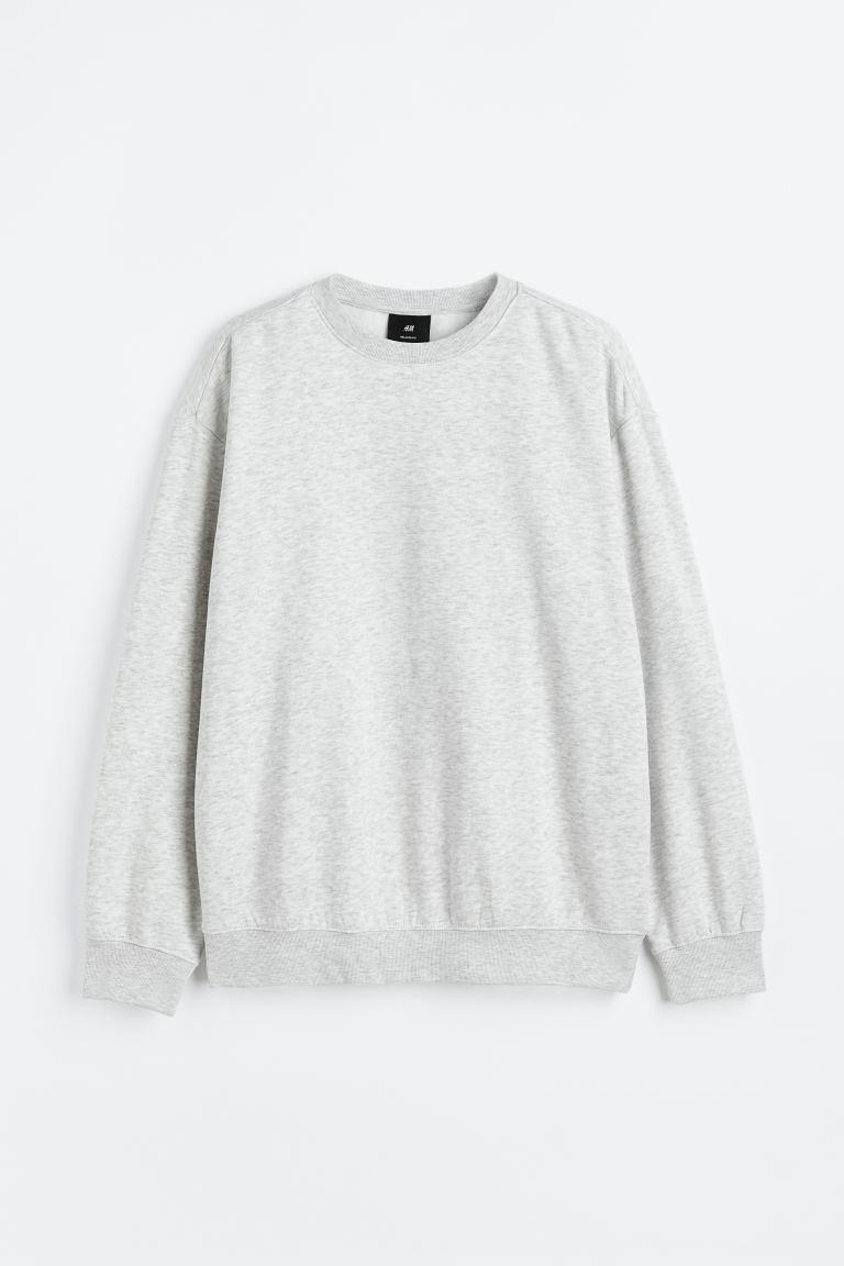 H & M - Relaxed Fit Sweatshirt - Gray Product Image