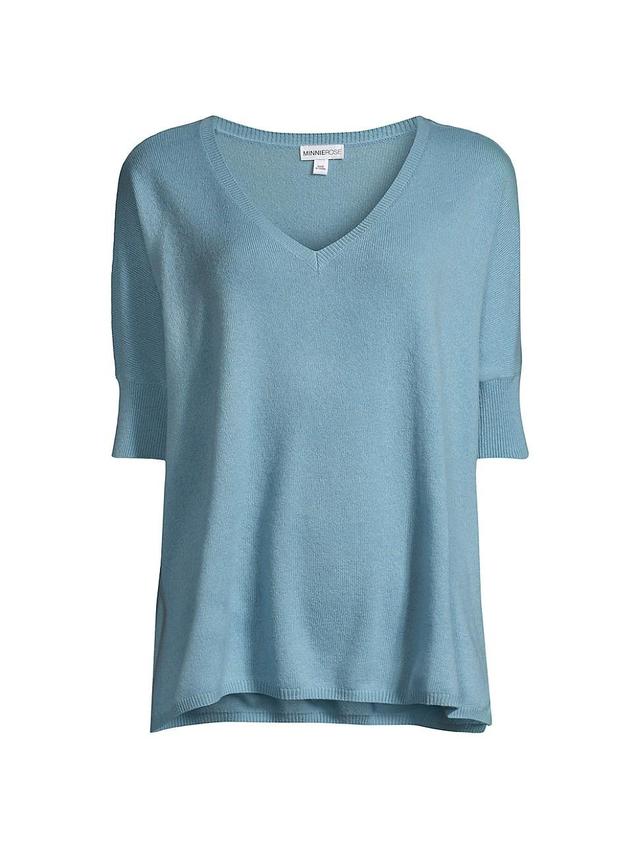 Womens Pow Pow Cashmere Short-Sleeve Sweater Product Image