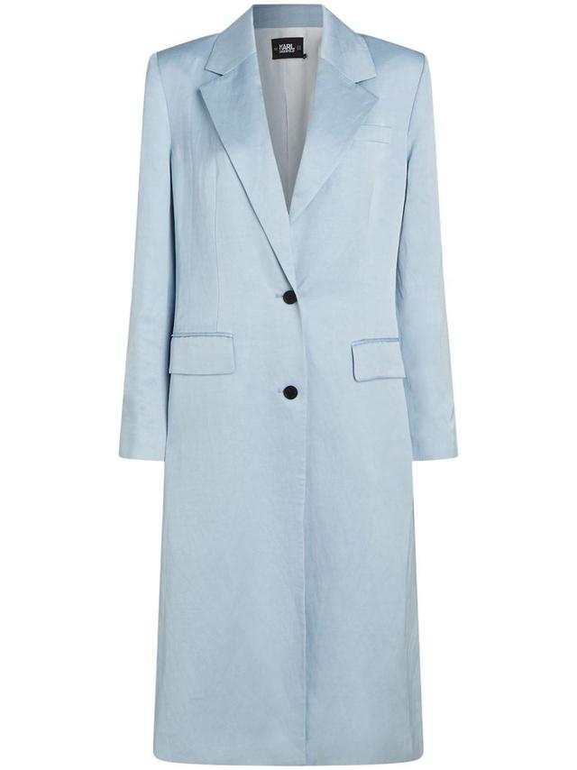 longline tailored satin coat Product Image