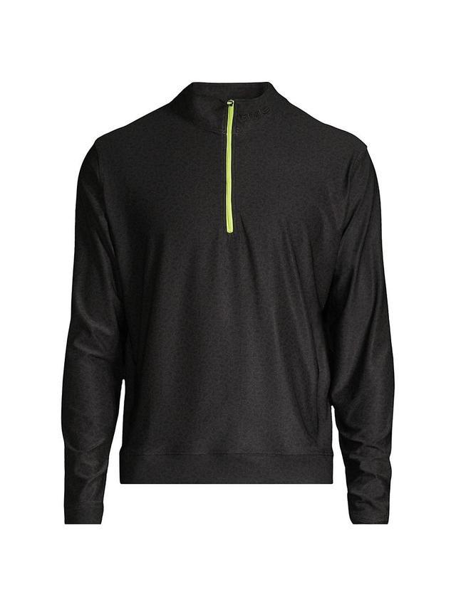 Mens Drop 2.0 Stacked Skulls Jacquard Quarter-Zip Sweater Product Image