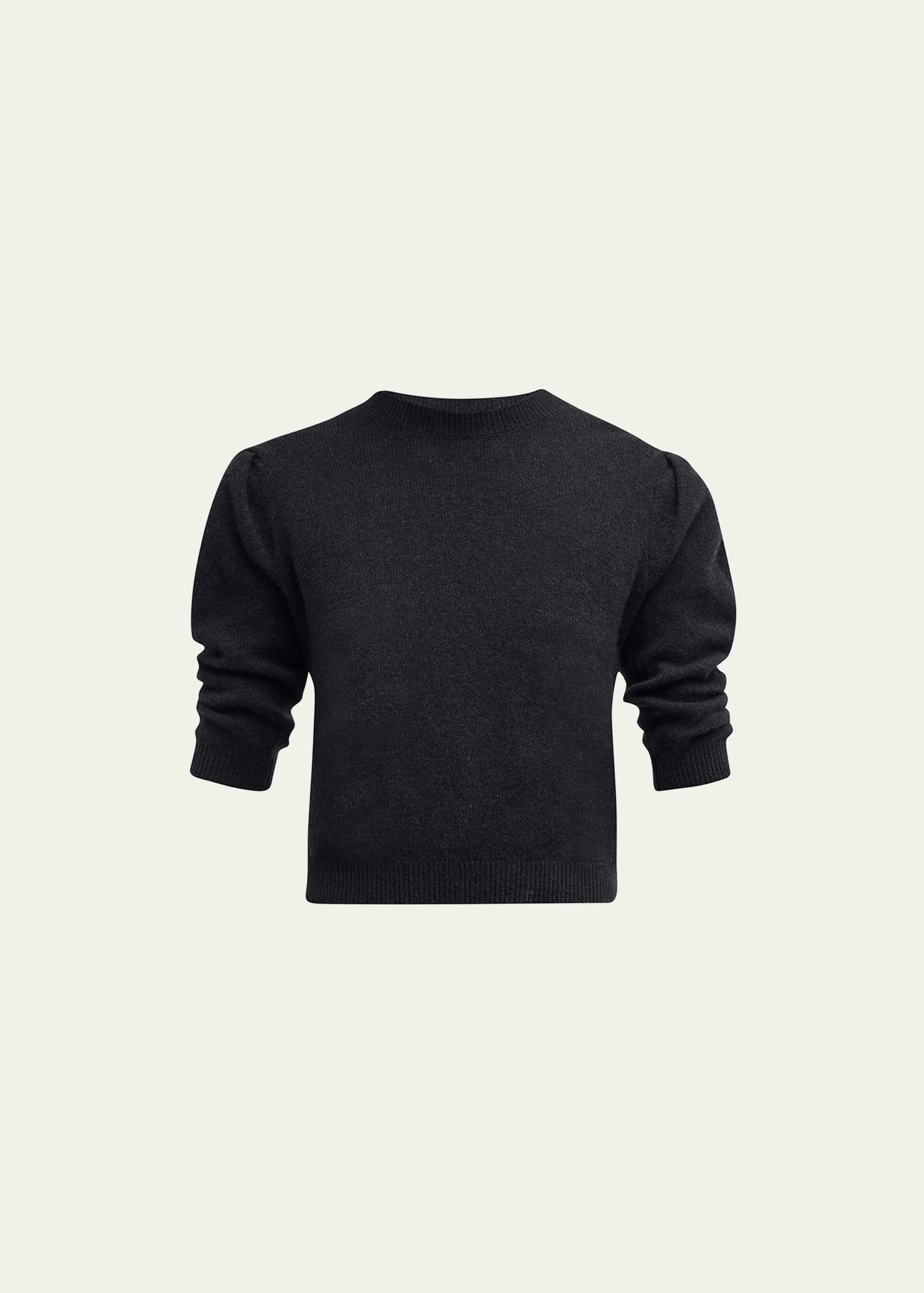 FRAME Ruched Sleeve Recycled Cashmere Blend Sweater Product Image