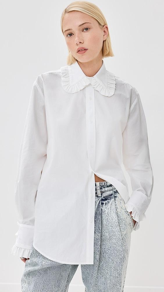 Tanner Fletcher Pippa Ruffle Button Down Shirt | Shopbop Product Image