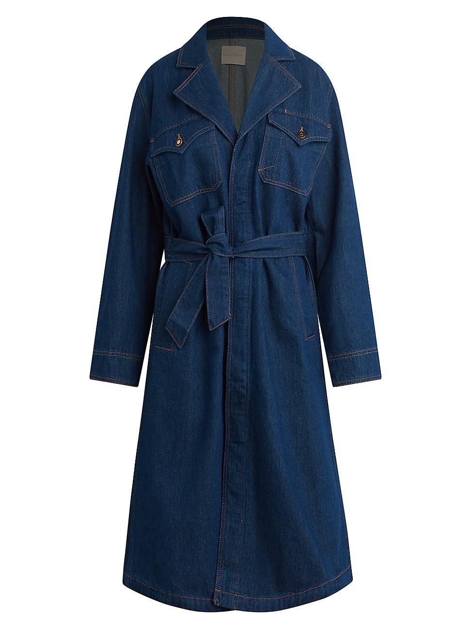 Womens The Boulevard Denim Trench Coat Product Image