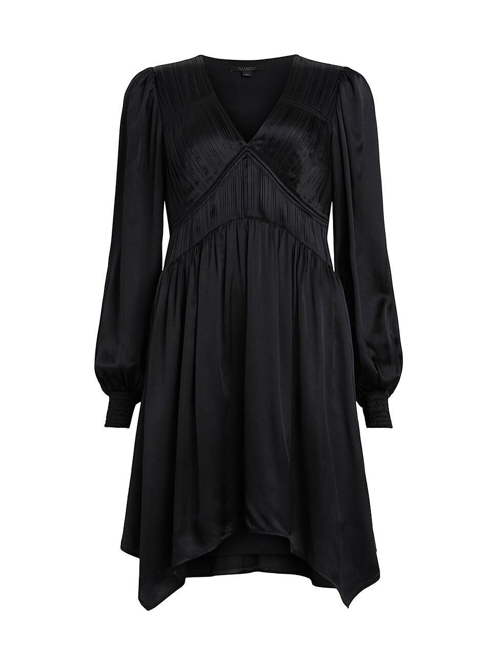 AllSaints Esta Long Sleeve Asymmetric Hem Dress Product Image