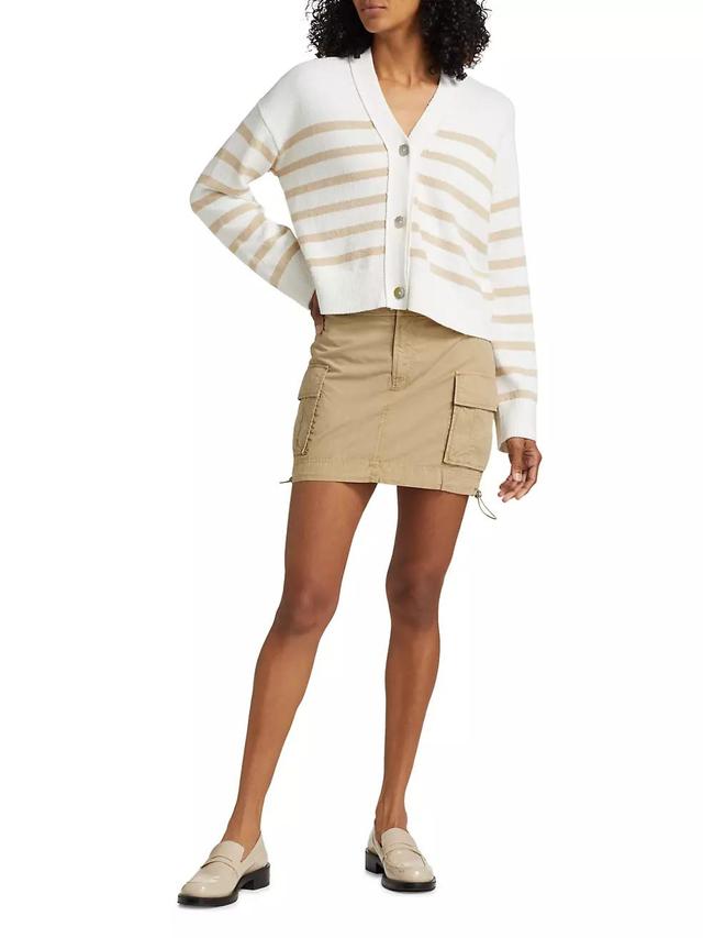 Geneva Striped Cotton-Blend Cardigan Product Image