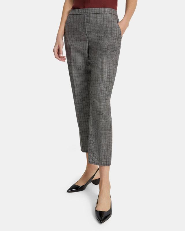 Slim Cropped Pull-On Pant in Wool Flannel Product Image