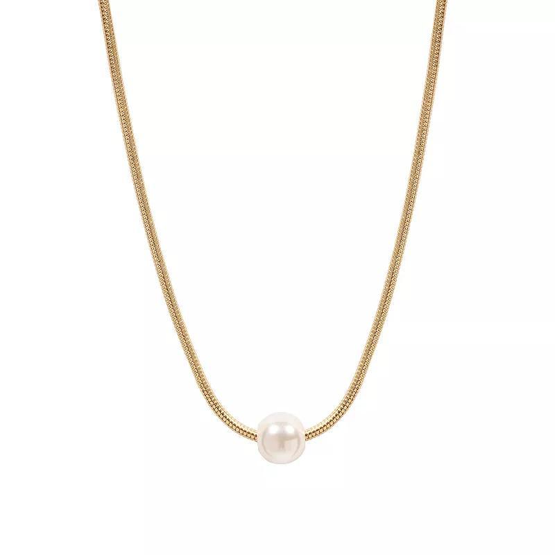 LC Lauren Conrad Simulated Pearl Pendant Necklace, Womens, White Product Image