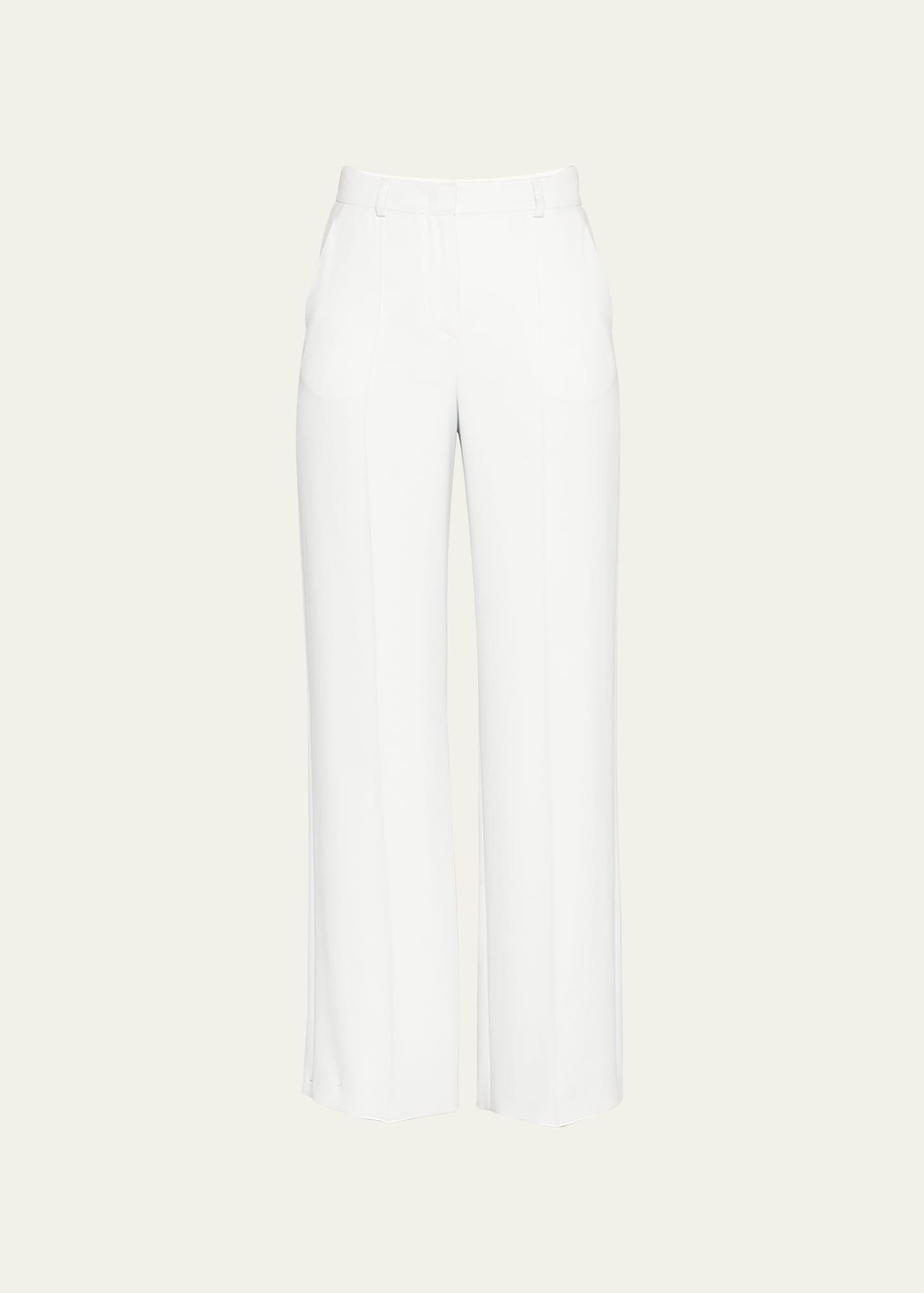 Straight-Leg Viscose Cady Trousers Product Image