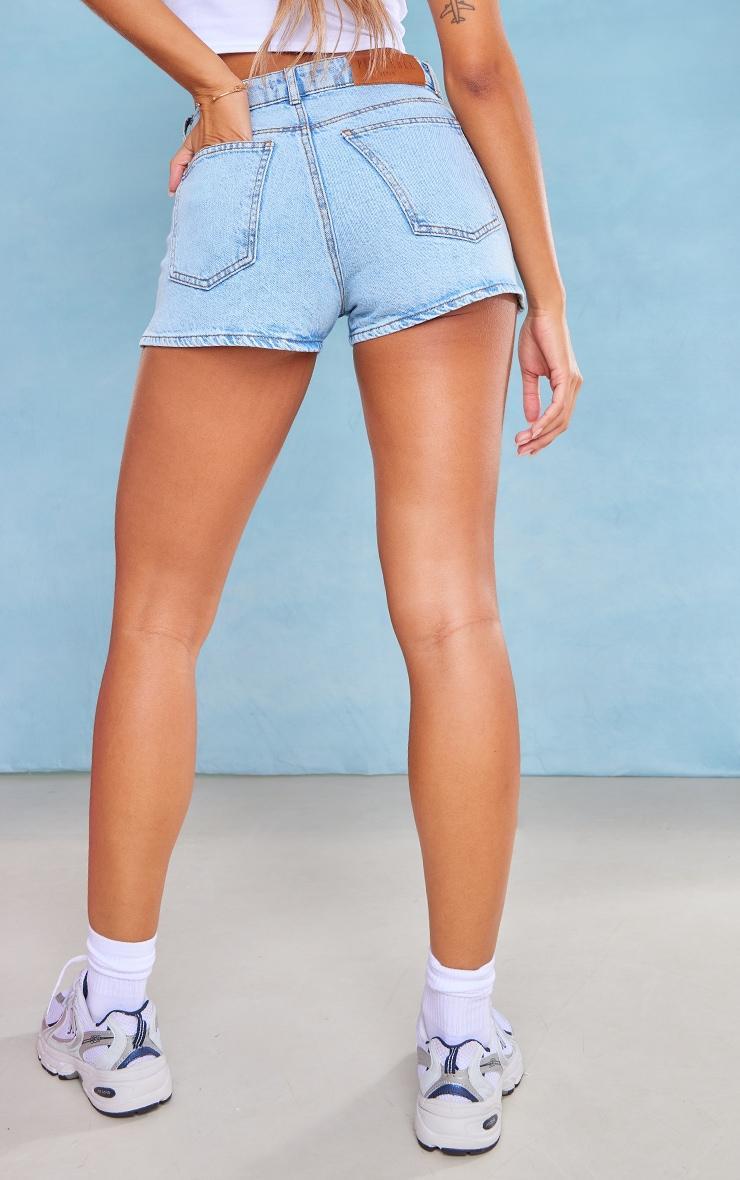 PRETTYLITTLETHING Light Blue Wash Denim Shorts Product Image