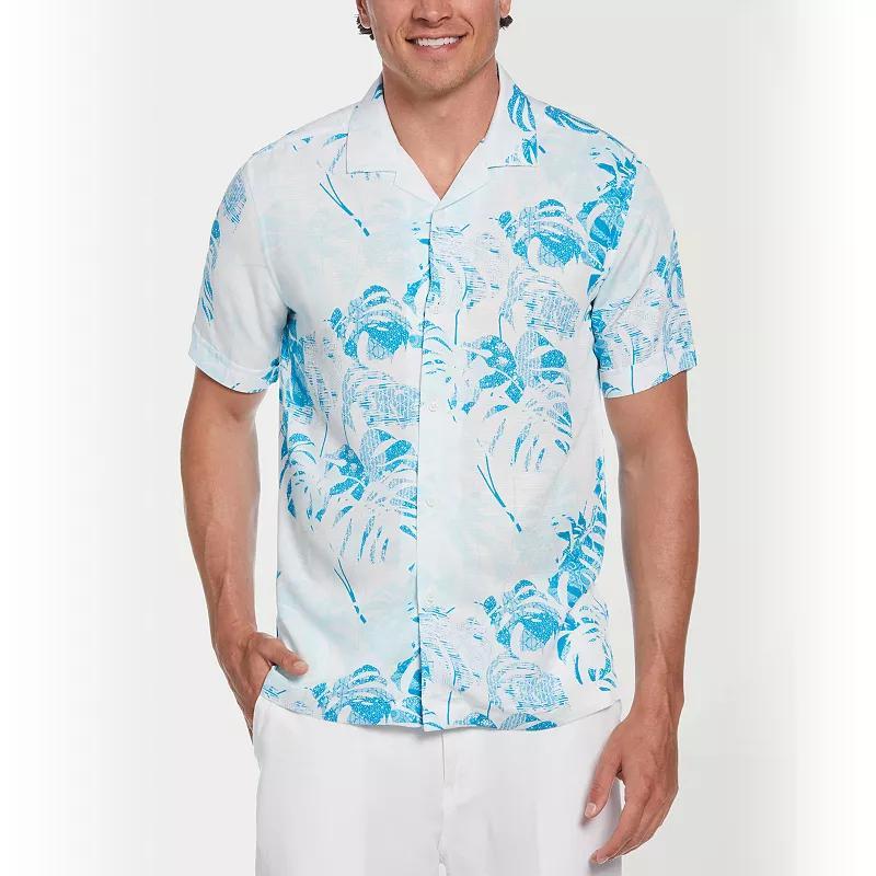 Mens Cubavera Camp Geo Tropical Print Button-Down Shirt Product Image