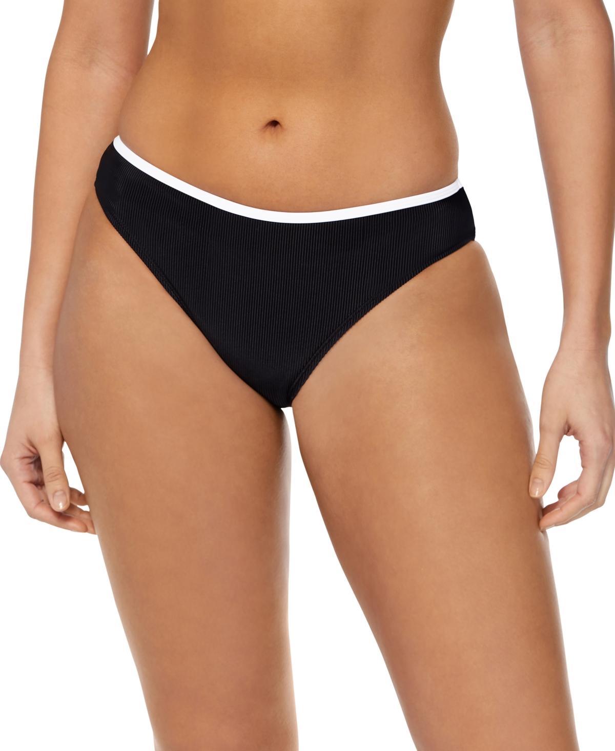 Reebok Womens Contrast-Trim Hipster Bikini Bottoms Womens Swimsuit Product Image