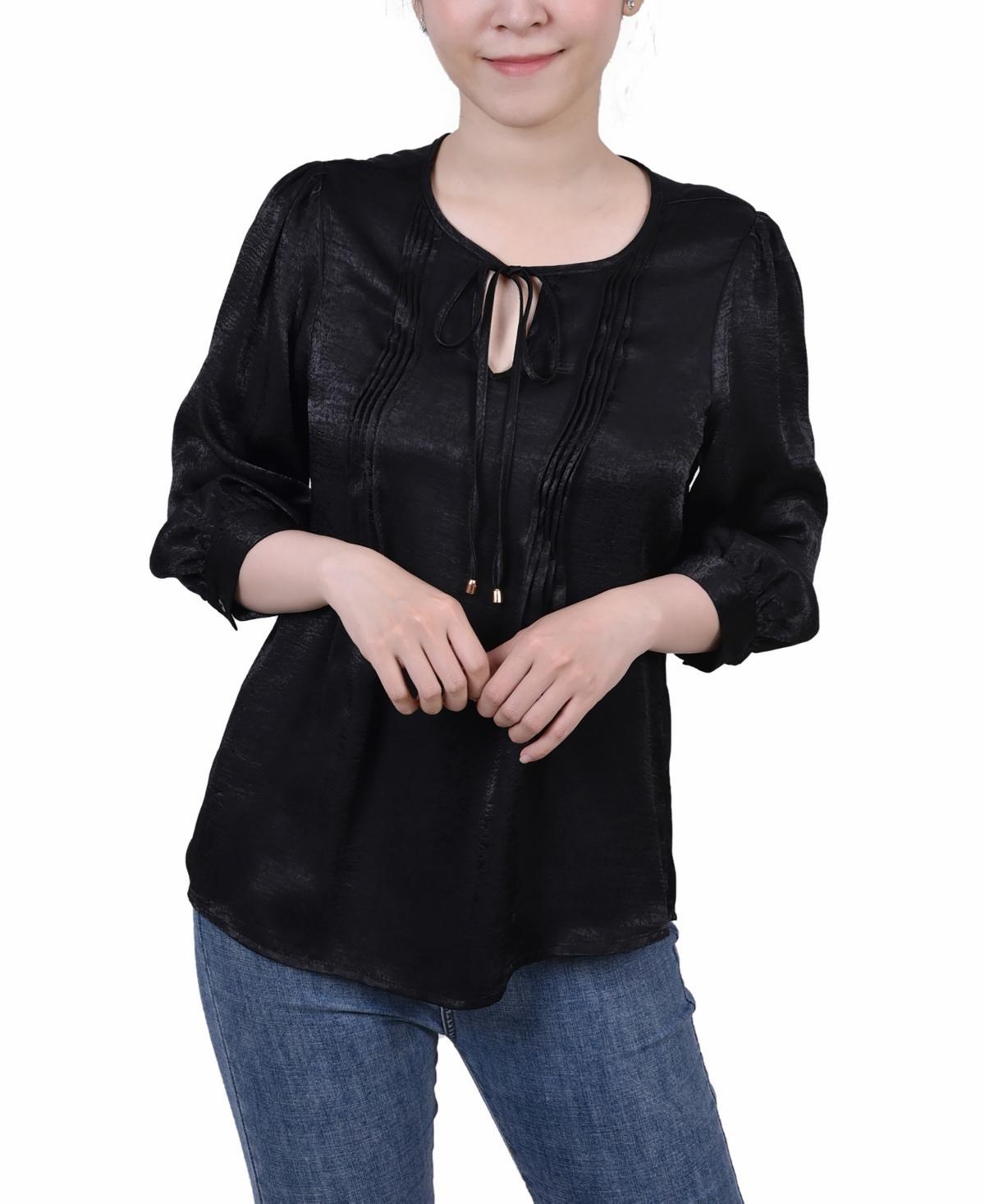 Ny Collection Petite Elbow Sleeve Satin Blouse product image