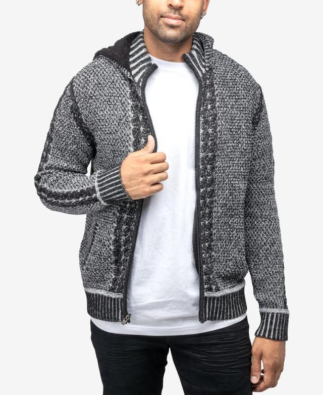 XRAY Hooded Full-Zip High Neck Sweater Jacket in Black at Nordstrom Rack, Size Large Product Image