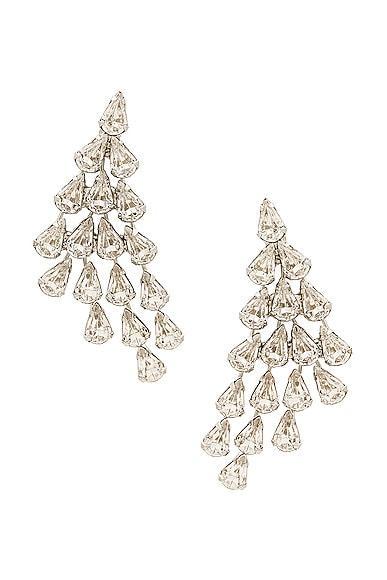 Jennifer Behr Solana Earring in Metallic Silver. Product Image