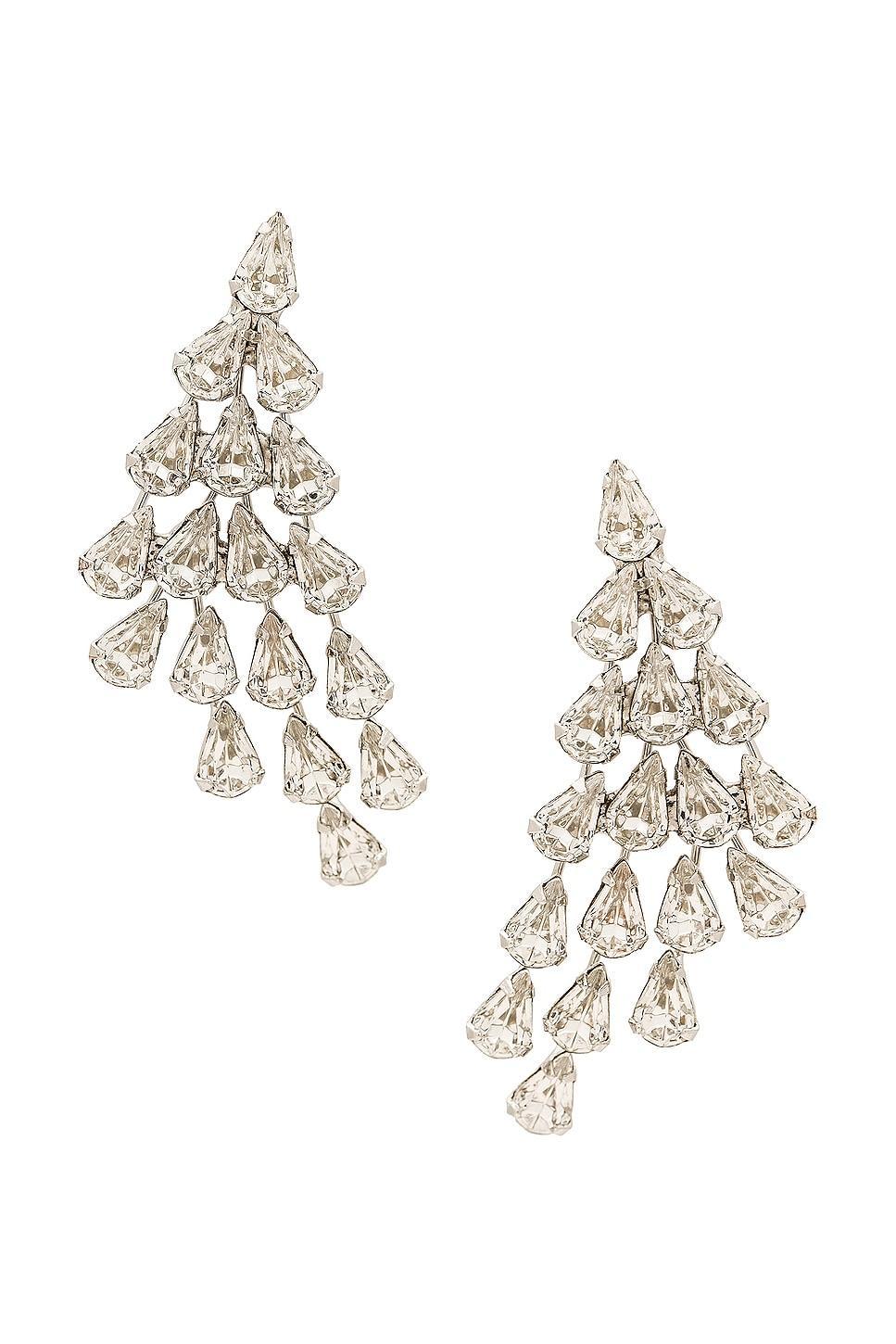 Jennifer Behr Solana Earring in Metallic Silver. Product Image