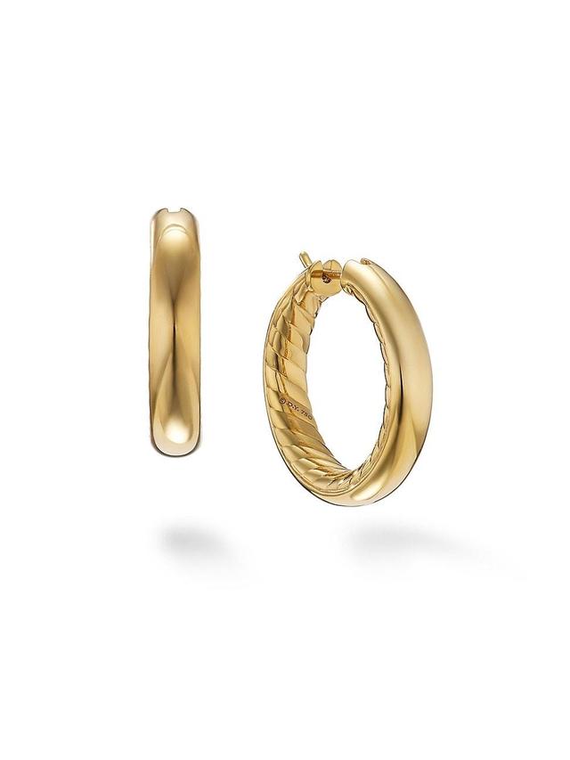 Womens DY Mercer Hoop Earrings In 18K Yellow Gold Product Image