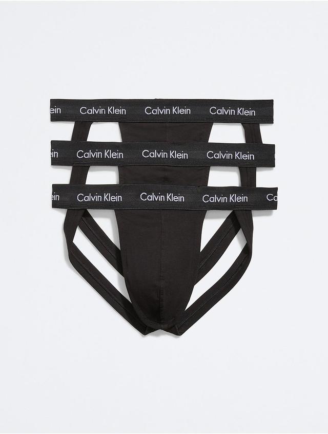 Mens Cotton Stretch 3-Piece Jockstrap Set Product Image