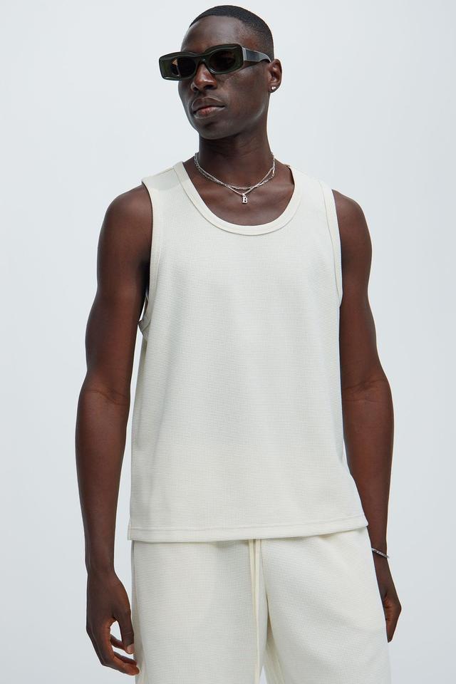 Cairo Textured Tank - Cream Product Image