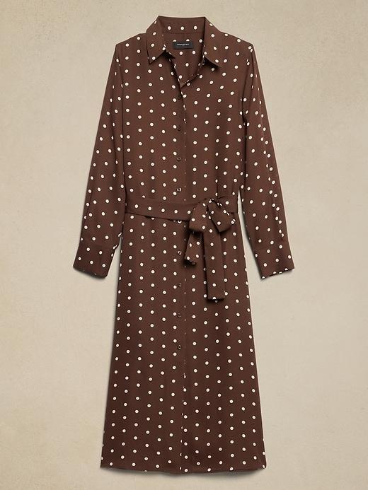 Tie-Waist Midi Shirtdress Product Image