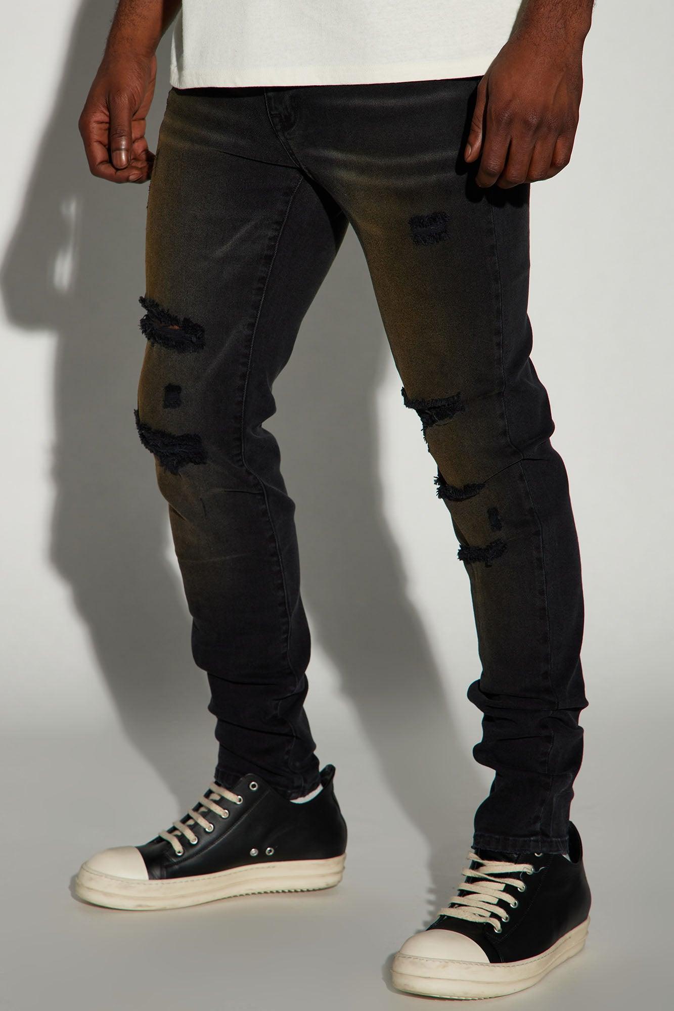 Used To Know Me Stacked Skinny Jeans - Black Wash Product Image