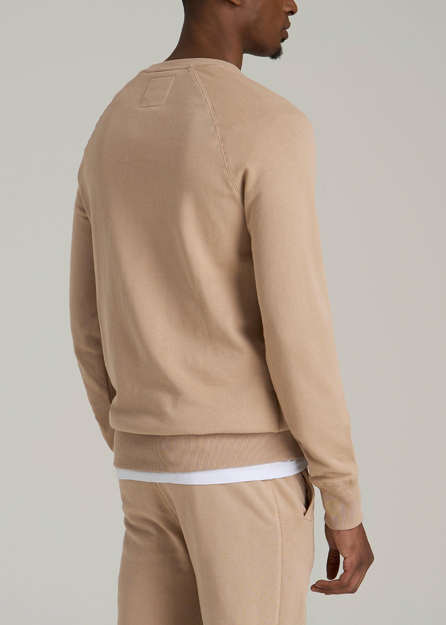 Wearever 2.0 French Terry Crewneck Sweatshirt for Tall Men in Light Camel Product Image