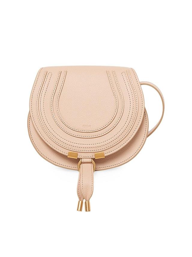 Womens Small Marcie Leather Saddle Bag Product Image