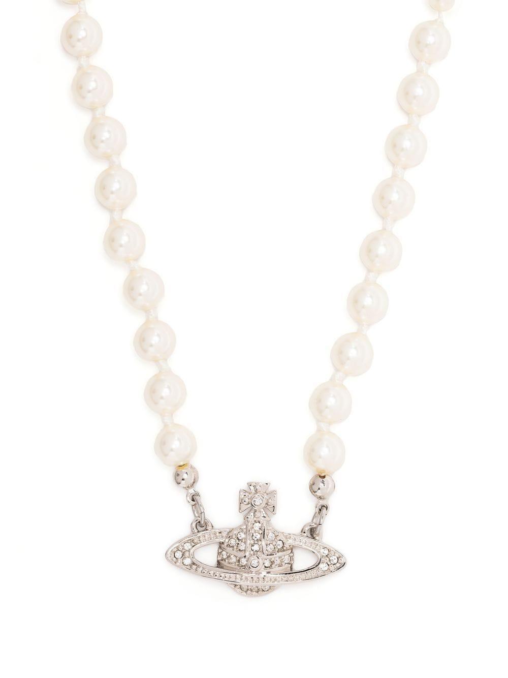 orb-pendant pearl necklace Product Image