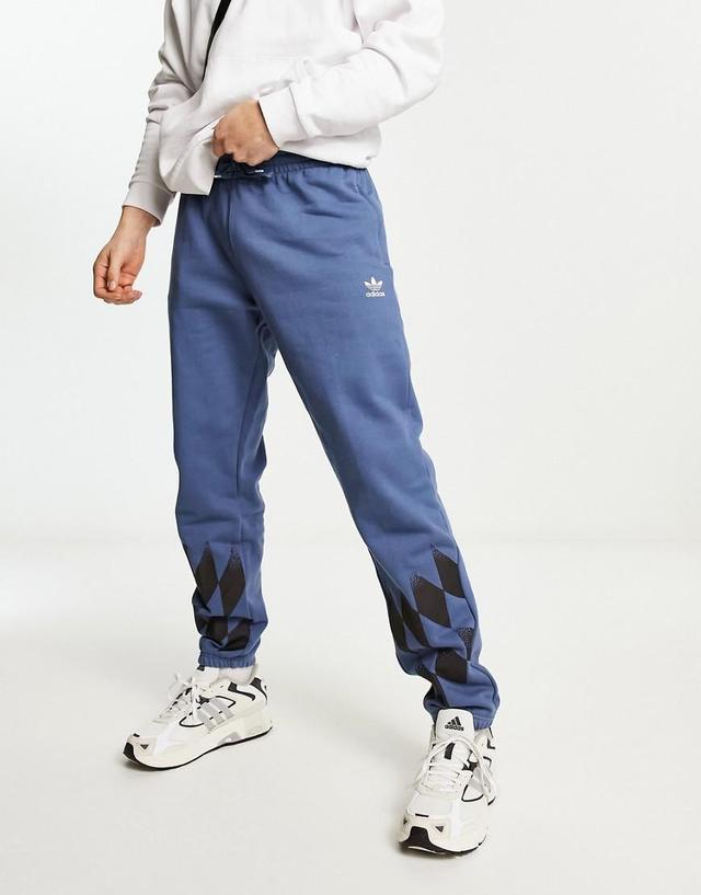 adidas Originals Rekive Graphic Sweatpants (Wonder Steel) Men's Casual Pants Product Image