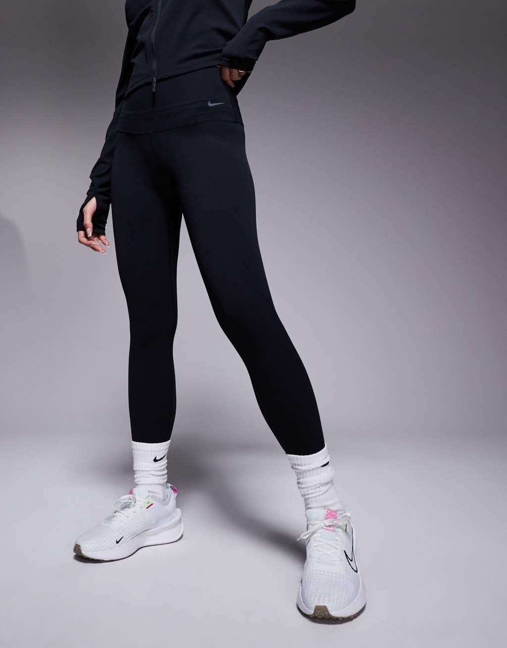 Nike Training Zenvy high waisted 7/8 leggings in black Product Image