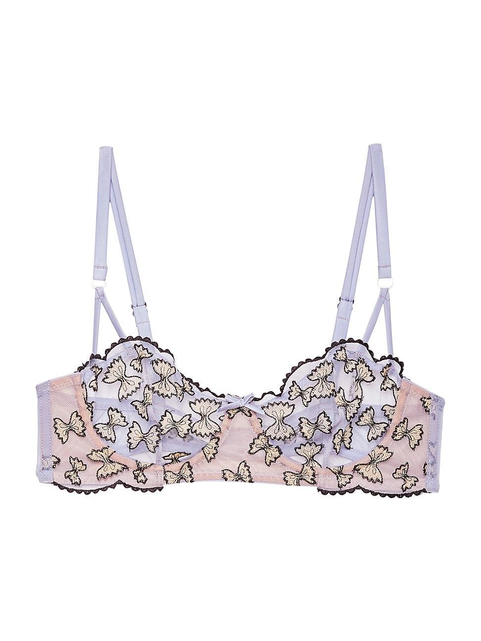 Womens Farfalle Embroidered Balconette Bra Product Image