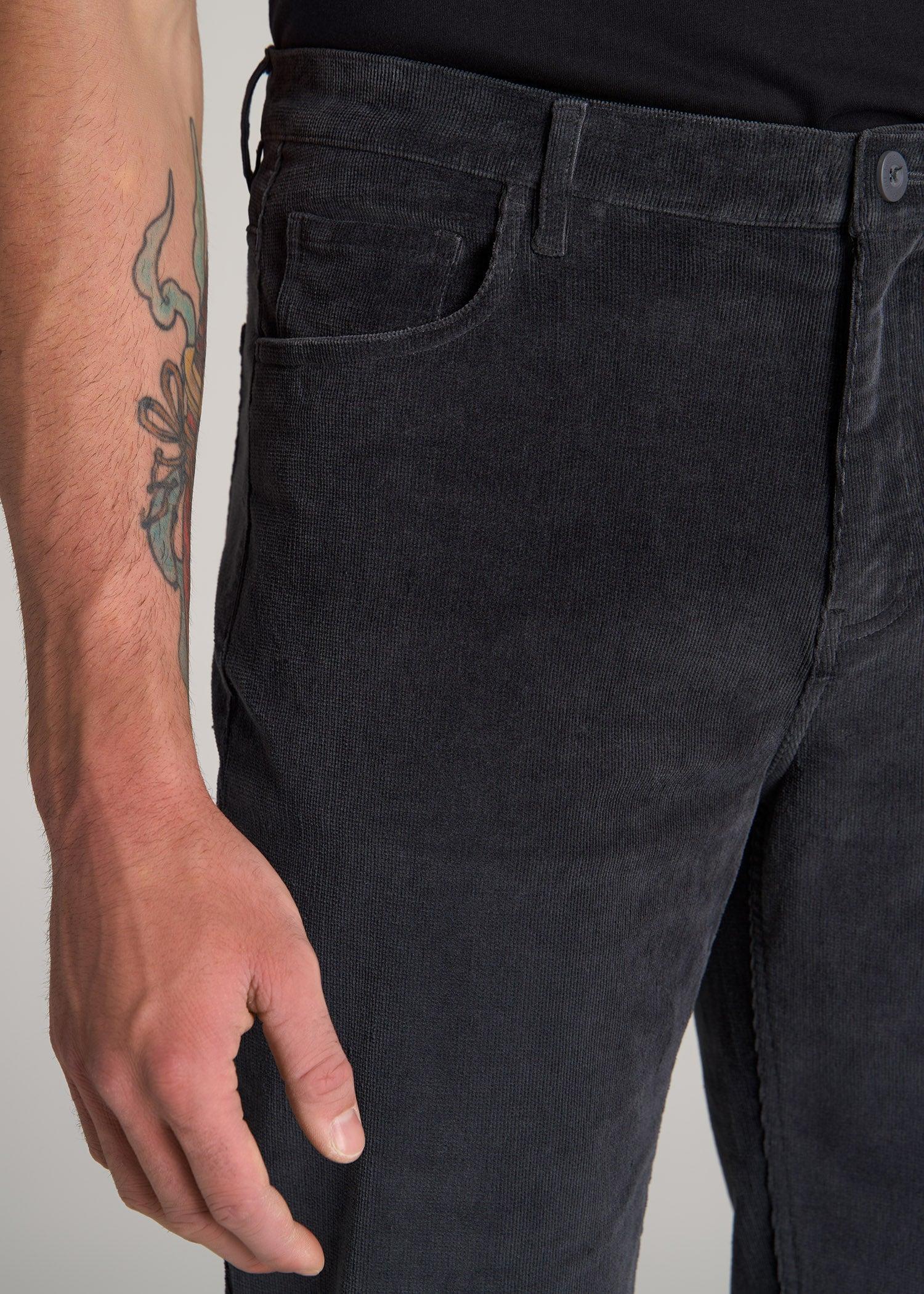 STRAIGHT-LEG Stretch Corduroy Pants for Tall Men in Iron Grey Male Product Image