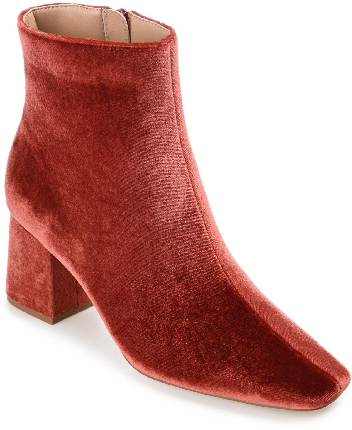 Journee Collection Womens Hazara Velvet Bootie Womens Shoes Product Image