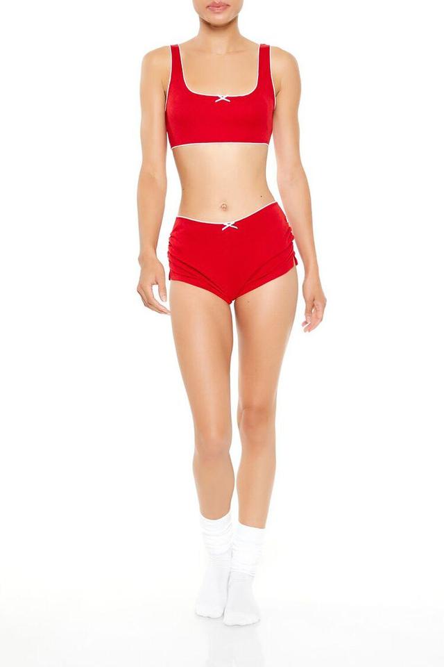 Two-Tone Bow Shortie Panties | Forever 21 Product Image