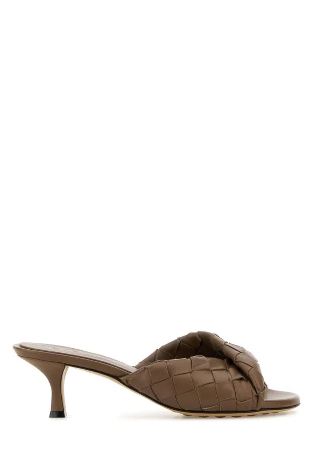 BOTTEGA VENETA Blink Sandal Lambskin-38 Nd  Female In Brown Product Image