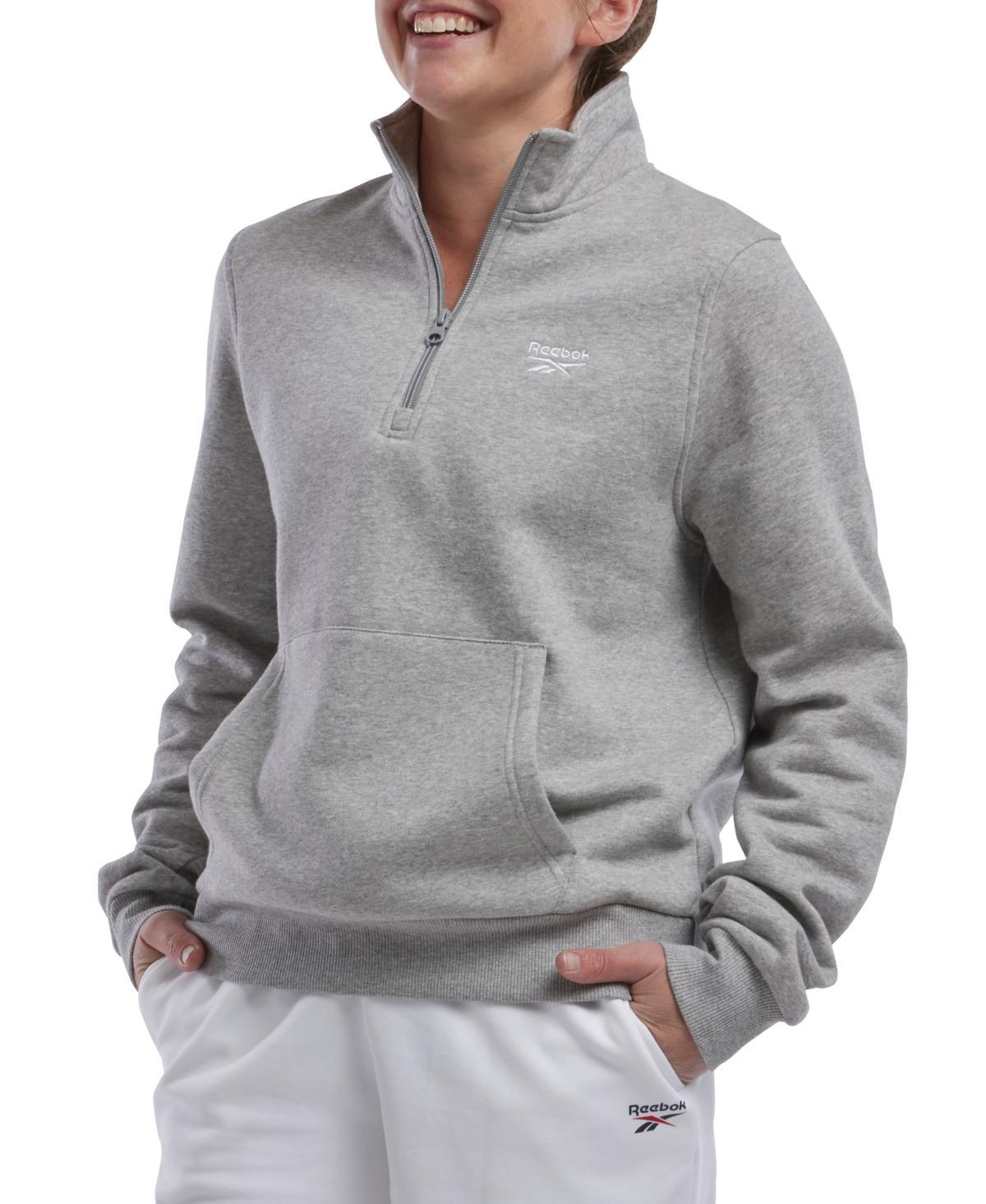 Reebok Womens Quarter-Zip Fleece Sweatshirt Product Image