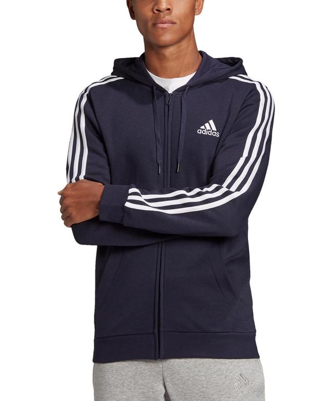 Adidas Mens Essentials Fleece 3-Stripes Full Zip Hoodie Product Image