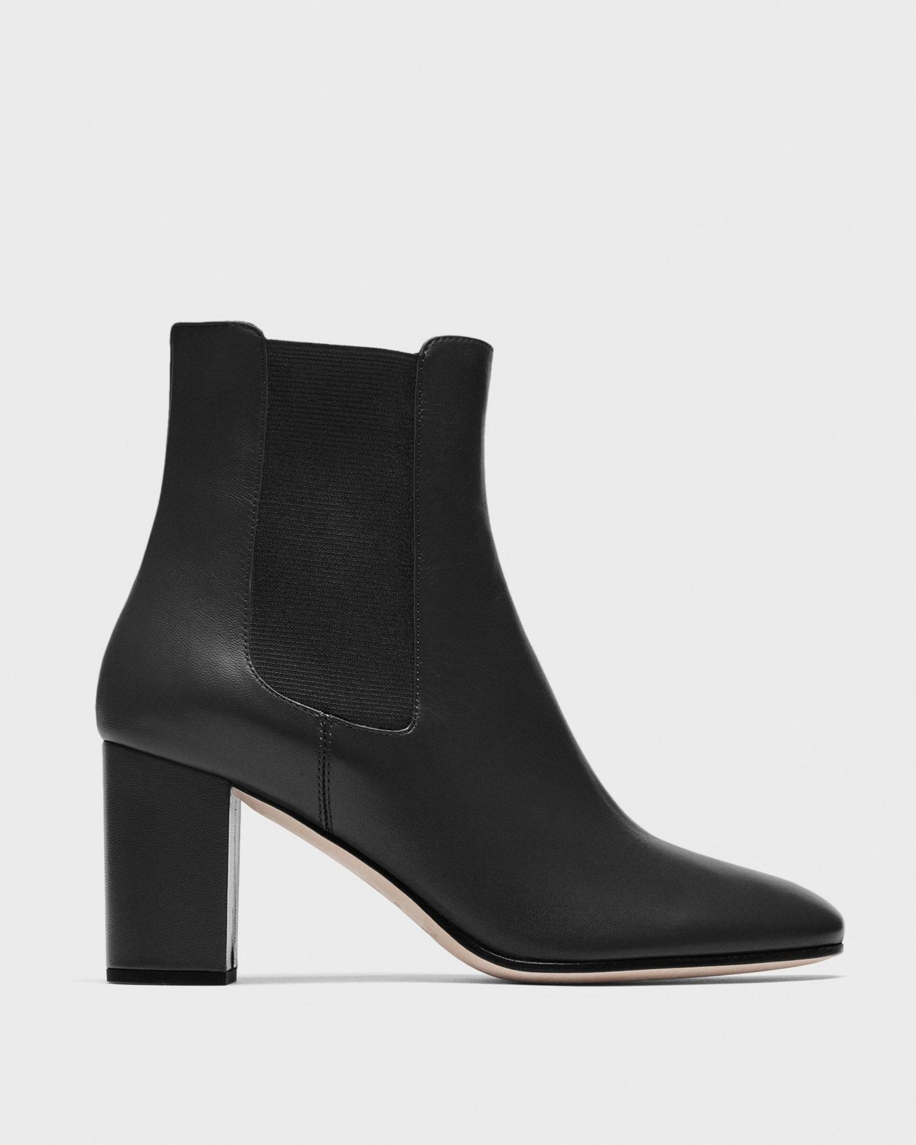 Block Heel Chelsea Bootie in Leather Product Image